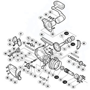 シマノ（SHIMANO） パーツ：02 スーパーエアロ XT-SS L 摺動子固定ボルト No99