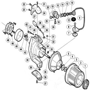 シマノ（SHIMANO） パーツ：02 スーパーエアロ XT-SS L U形止メ輪3.2 No38
