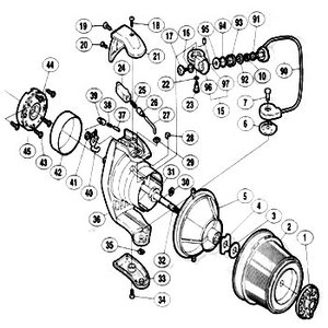 シマノ（SHIMANO） パーツ：スーパーエアロ XT L ベール取付ケカムシート No6