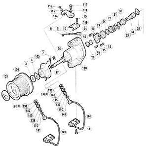 シマノ（SHIMANO） パーツ：95 スーパーエアロ 5000 回転枠調整座金 No27