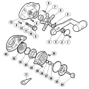 シマノ（SHIMANO） パーツ：03 幻風 300F A-RB リテーナ（部品No.002）