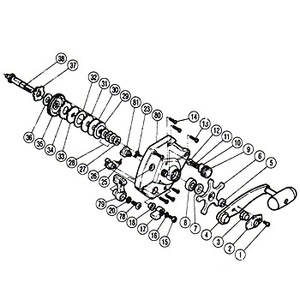 シマノ（SHIMANO） パーツ：チタノス スーパー船 ES5000 本体ヨーク支柱固定ボルト（部品No.014）