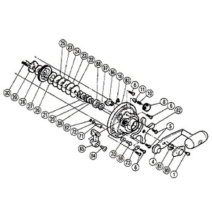 シマノ（SHIMANO） パーツ：チタノス船 GT-2000 メインギヤ軸（部品No.030）