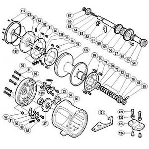 シマノ（SHIMANO） パーツ：ティアグラ 50WLRS A-RB スプール軸座金 A No073