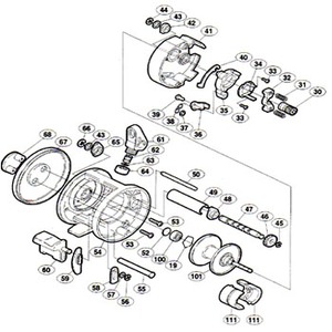 シマノ(SHIMANO) パーツ:02 アクシス 400F A-RB クロスギヤピン(部品No.062)