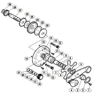 シマノ(SHIMANO) パーツ:02 アクシス 400F スタードラグ座金(A)(部品No.025)