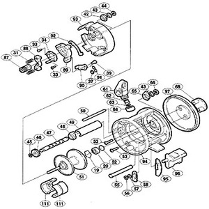 シマノ(SHIMANO) パーツ:02 アクシス 401F クラッチツメピン(部品No.039)