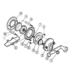 シマノ(SHIMANO) パーツ:92 クラブデミ 10RL パーツ(ブルー):スプール組(部品No.011)