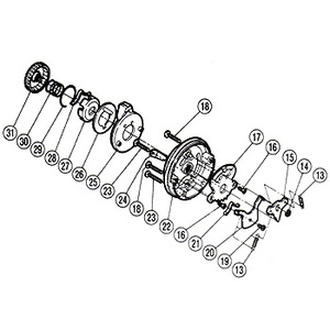 シマノ(SHIMANO) パーツ:92 クラブデミ 10RL パーツ(ブルー):チェンジプレート(部品No.017)