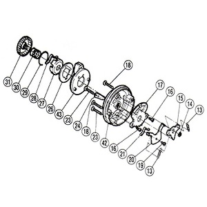 シマノ（SHIMANO） パーツ：92 クラブデミ 20RL パーツ（ブルー）：チェンジバネ（部品No.021）