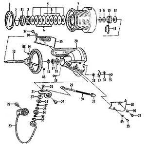 ダイワ（Daiwa） パーツ：プロカーゴ 4500遠投 スプール／ナイロン6-200 No007
