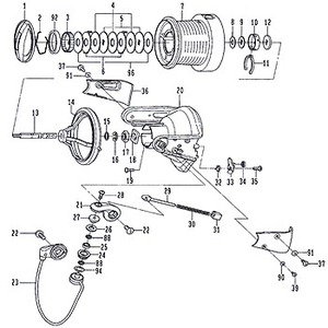 ダイワ(Daiwa) パーツ:パワーサーフQD 真鯛 キックレバー No033
