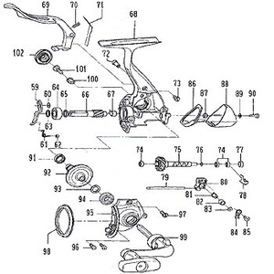 ダイワ(Daiwa) パーツ:トーナメント-ISO Z2500LBD リヤーキャップカラー No087