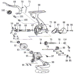 ダイワ(Daiwa) パーツ:IMPULT ISO2500LB ブレーキレバーSC No073