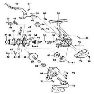ダイワ(Daiwa) パーツ:トライソ 2000LB ボディーノックキャップSC No058