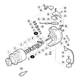 シマノ（SHIMANO） パーツ：98ツインパワー5000H アームバネガイド B No24