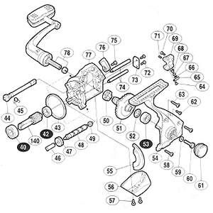 シマノ（SHIMANO） パーツ：98バイオマスター 5000 マスターギヤ用ベアリング No53