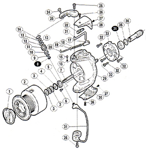 シマノ(SHIMANO) パーツ:02アルテグラ 6000PG アームバネガイド Aカラー No19