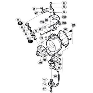 シマノ（SHIMANO） パーツ：01 ステラーFW 4000S アームカムバネシート No238