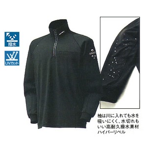 シマノ（SHIMANO） SH-013E ウィックテックス ジップアップシャツ（袖撥水タイプ） LL ブラック