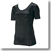 バイオギア・ラウンドネック半袖シャツ（姿勢ナビ・一般向き） Women's S 09（ブラック）