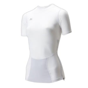 ミズノ（MIZUNO） バイオギア・ハイネック半袖シャツ（姿勢ナビ・一般向き） Women's S 01（ホワイト）