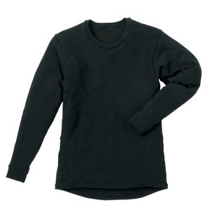 ムッシュ（MUSSHU） 温衣フィットメンズ長袖アンダーTシャツ（厚手） L Z（ブラック）