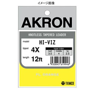 ティムコ（TIEMCO） AKRON ハイビズリーダー 5X 12フィート FL.オレンジ