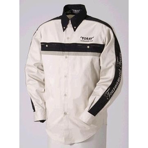 東レインターナショナル(TORAY) IS-806 T.T.T ロングスリーブシャツ LL ベージュ×ブラック