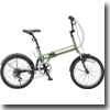 『折りたたみ自転車』20インチ 6段変速 Wサスペンション装備/HUMMER FDB206Wsus 20インチ マットグリーン