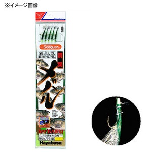 ハヤブサ（Hayabusa） 胴突メバル 夜光カブラ&ハゲ皮緑NF仕様 鈎5.5ハリス1.5 金