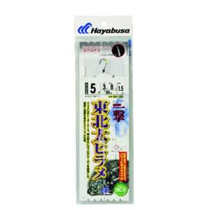 ハヤブサ（Hayabusa） 活き餌一撃 東北大ヒラメシングル1セット 鈎5／ハリス3 上黒