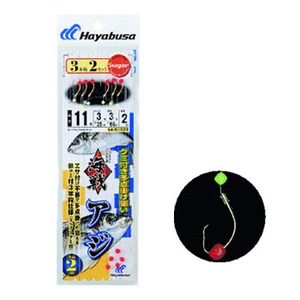 ハヤブサ（Hayabusa） 海戦アジ グミ付き多点掛け狙い 鈎11／ハリス3 金