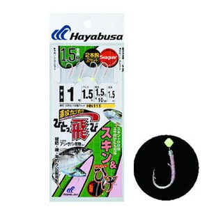 ハヤブサ（Hayabusa） ひとっ飛び ひげピンクスキン 鈎1／ハリス1.5 白