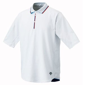 DESCENTE（デサント） HALF SLEEVED CYCLING POLO M WHT（ホワイト）