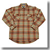 フィールドシャツ Men's L ブラウングリーンオンブレー