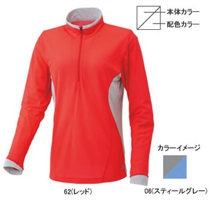 ミズノ（MIZUNO） ドライアクセルEX・長袖ジップネックシャツ Women's S 06（スティールグレー）