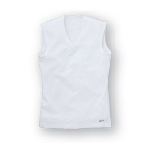 ミズノ（MIZUNO） ドライベクター・Vネック・ノースリーブシャツ Men's L 01（ホワイト）