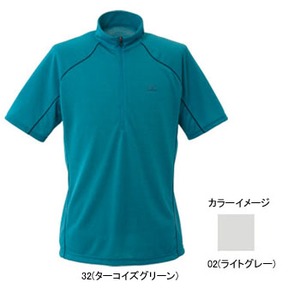 ミズノ（MIZUNO） ドライベクター・ライトインナー半袖ジップネックシャツ Men's M 02（ライトグレー）