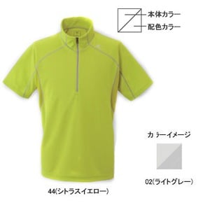 ミズノ（MIZUNO） ドライベクター・ライトメッシュ半袖ジップネックシャツ Men's M 02（ライトグレー）