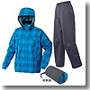 ベルグテックEX・チェックプリントレインスーツ Men's XL 24（ターコイズ）