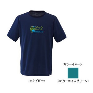 ミズノ（MIZUNO） 73TF342 ECOプリントTシャツ Men's M 32（ターコイズグリーン）