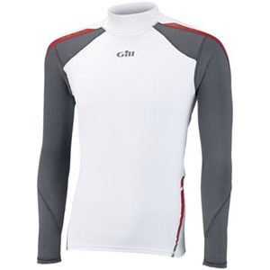 Gill（ギル） Men's UV Sport Rash Vest Long Sleeve L White×Ash