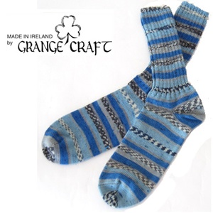 T's（ティーズ） Grange Craft Fair Isle Socks L 3.ブルー×ライトブルー