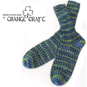 T's（ティーズ） Grange Craft Fair Isle Socks L 6.グリーン×ライトグリーン