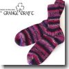 Grange Craft Fair Isle Socks M 10.パープル×ピンク