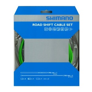 シマノ（SHIMANO/サイクル） PTFE ロード用シフトケーブルセット グリーン