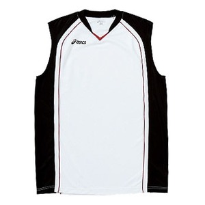 アシックス（asics） XB1350 ゲームシャツ Men's M 0190（ホワイト×ブラック×ストロングレッド）