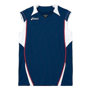 アシックス(asics) TI W'Sゲームシャツ XO 5001(ネイビー×ホワイト×レッド)