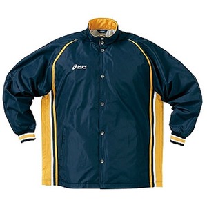 アシックス（asics） XBT154 ウオームアップジャケット Men's S 5007（ネイビー×ゴールド×ホワイト）